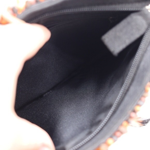 Halloween Black & Orange Feathered Handbag Novelty Bag - Picture 13 of 13